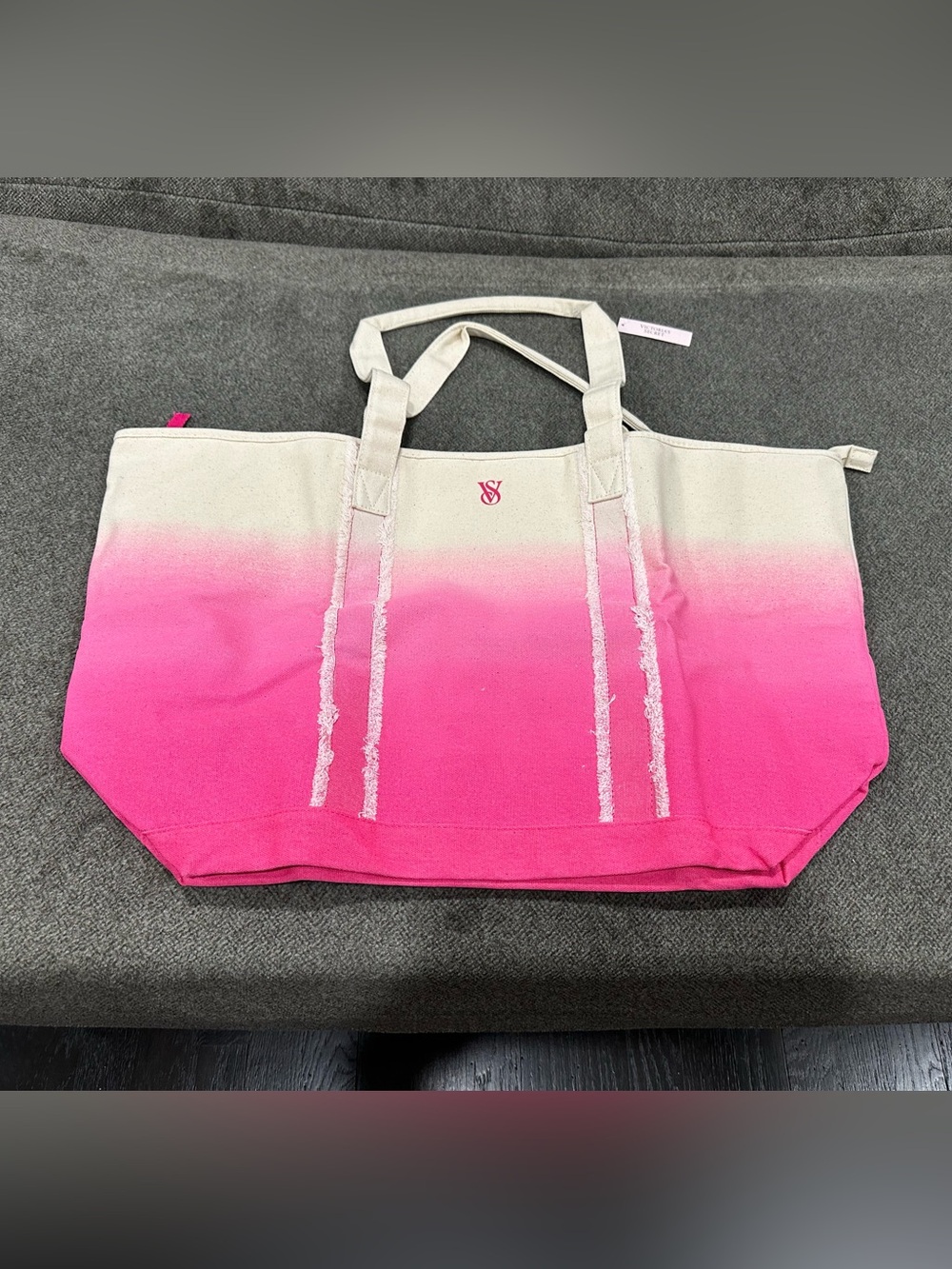 Victoria’s Secret Canvas Zipper Tote Bag NWT